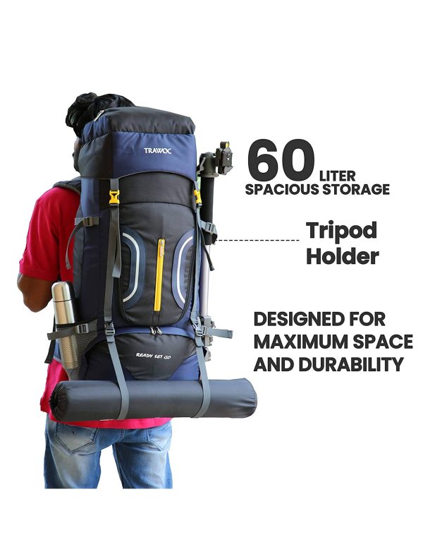 Buy TRAWOC 55 LTR Backpack for Camping and Travel Hiking Trekking Bag  online | Looksgud.in